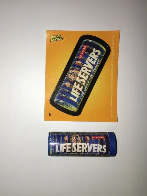 2011 Topps Wacky Packages Series 2 #6 Lifeservers Eraser And Sticker Card