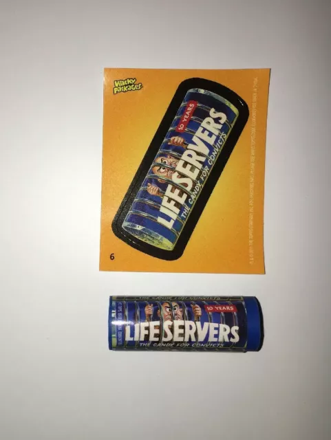 2011 Topps Wacky Packages Series 2 #6 Lifeservers Eraser And Sticker Card