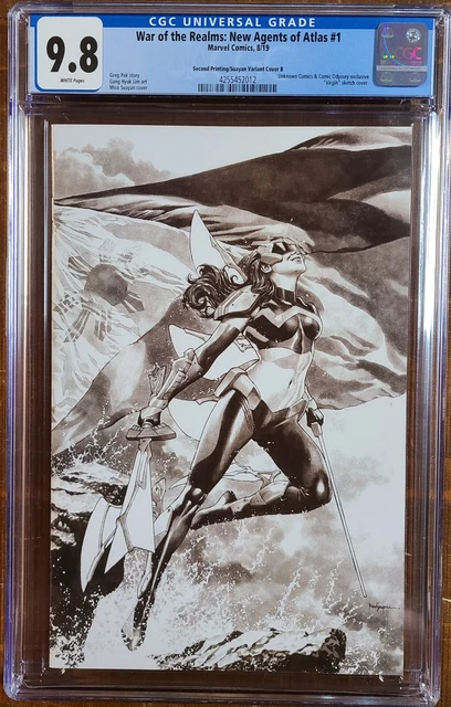 War of the Realms New Agents of Atlas #1 2nd Print CGC 9.8 Suayan B Sketch