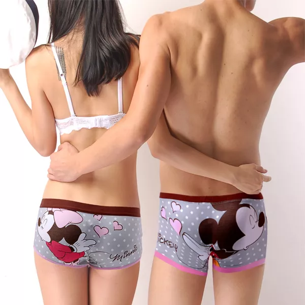 Sexy Couple Underwear Boxers Shorts Briefs Dual-use Panties Double Panties