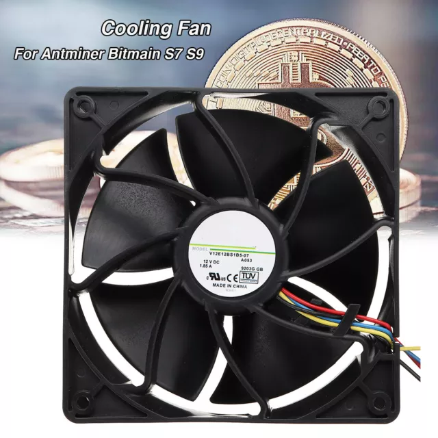 Cooling Fan Lüfter Ersatz 4-poliger Stecker für Antminer Bitmain S7 S9 DE