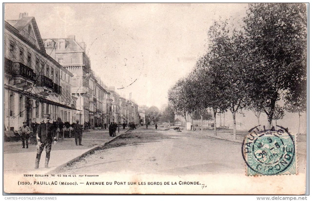 33 PAUILLAC - avenue du port sur les bords de la gironde