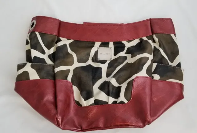 Miche  Demi "Joella" Shell Giraffe-print Faux Leather Side Pockets