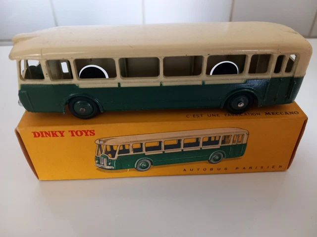 Bus parisien SOMUA PANHARD miniatures - Dinky Toys - Meccano - Vintage - Label Emmaüs