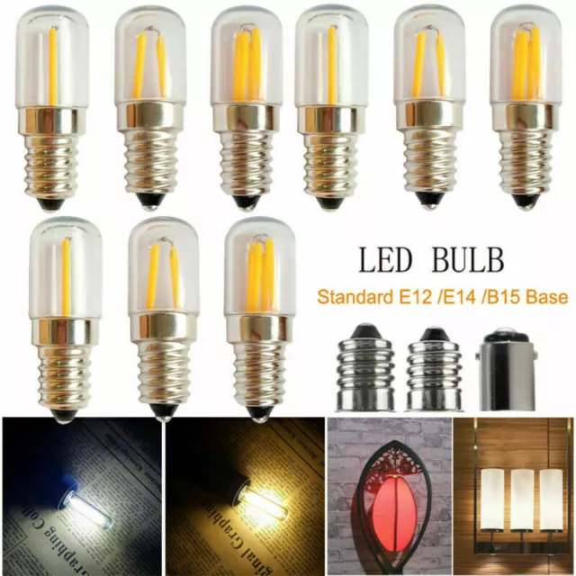 E12 E14 B15 LED Filament Glühbirne Dimmbar 1W 2W 4W Für Kühlschrank MINI Lampe