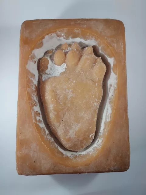 Custom Made Rubber Mold BLACK BEAR INVERSE FOOTPRINT to make Plaster Paw Print