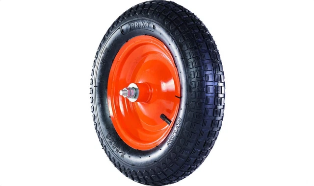 Ruota Per Carriola 3.50-8 Diametro 35 Cm Con Asse Corto 170 Mm BAKAJI - Foto 4