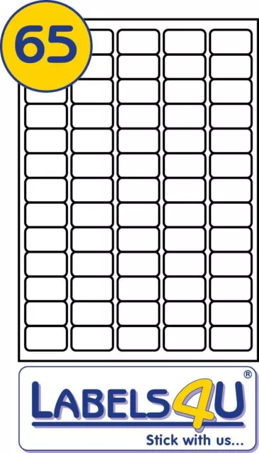 100 Sheets of A4 Labels 65 Labels Per Sheet Size.38.1x21.2