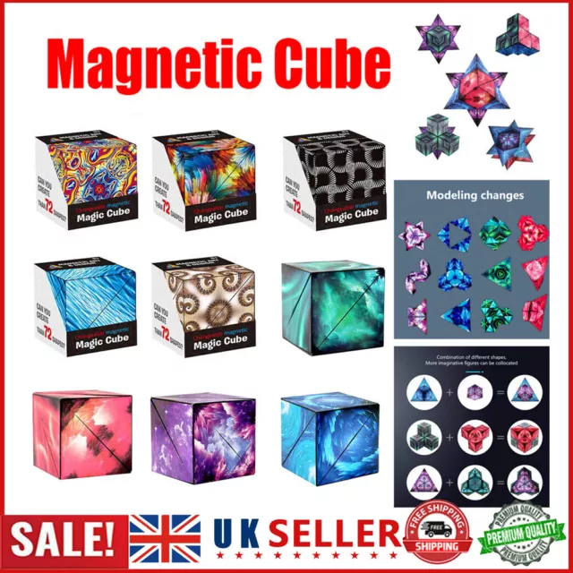 3D Magic Cube Shashibo Shape Shifting Box Anti Stress Hand Flip Puzzle Toy Gift