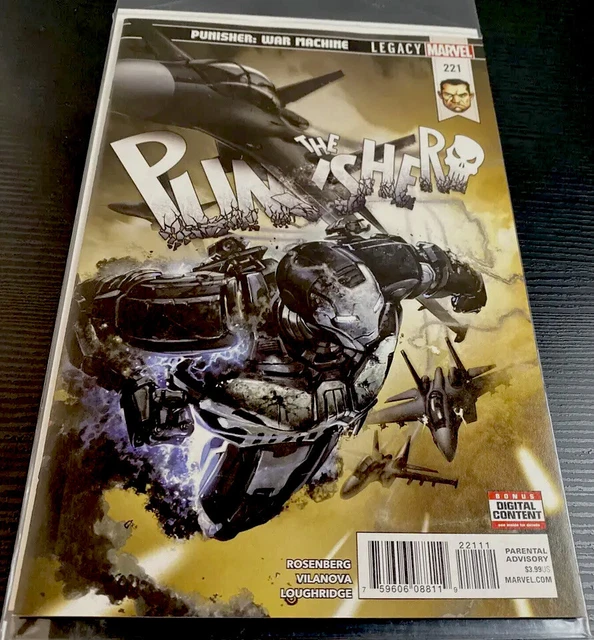 The PUNISHER # 221 MARVEL COMICS 2018 WAR MACHINE GUIU VILANOVA ART