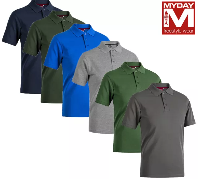 Polo Da Lavoro Estiva Mezza Manica Uomo Casual Mayday 100% Cotone Piquet  Sc