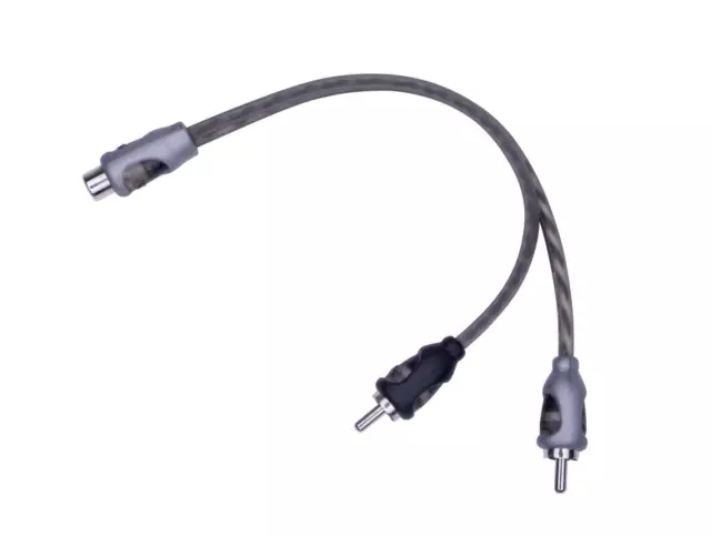 Rockford Fosgate RFIY-1F doppelt abgeschirmt (OFC) Y-Cinch Adapter Kabel 1F/2M