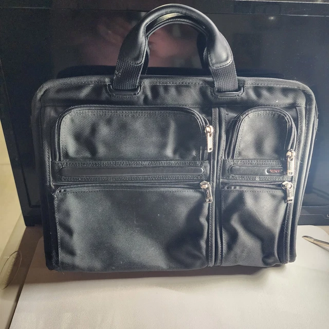 TUMI ALPHA EXPANDABLE Organizer Laptop Briefcase Ballistic Nylon No