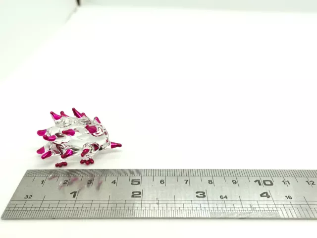 Porcupine Hedgehog Miniature Figurine Animal Blown Glass Collectible Gift Decor 2