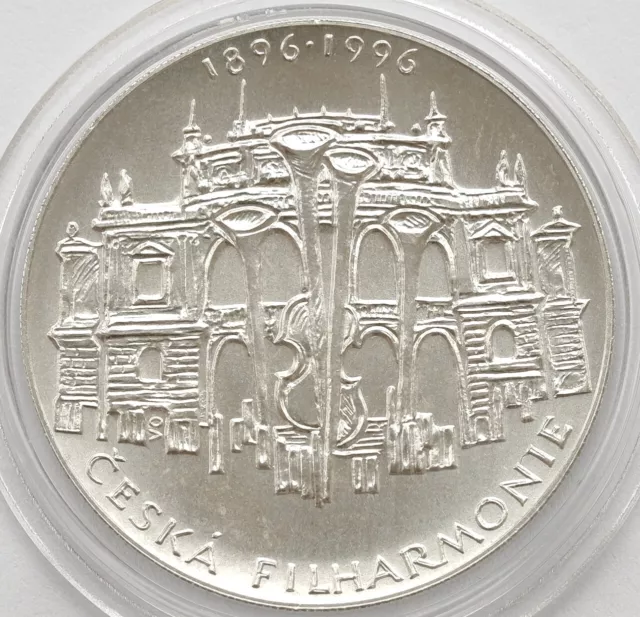 Czech Republic 200 Korun 1996 Czech Philharmonic Silver Unc