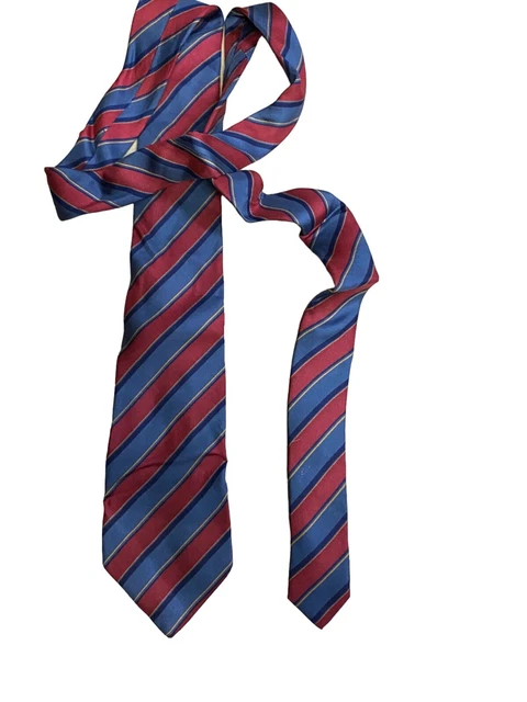 Cravate Vintage Lanvin - Laine Mohair Alpaga, Motif Géométrique Multicolore, Occasion