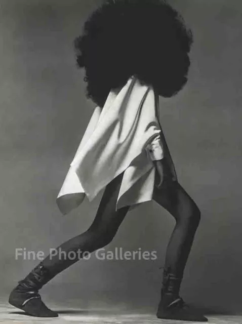1967 Vintage RICHARD AVEDON Female Fashion Retro Afro Hair NYC Duotone Photo Art