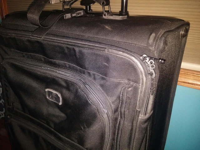 Used Tumi Black Ballistic 26" Wheeled Suitor Suitcase With Extra Bag Strap 3