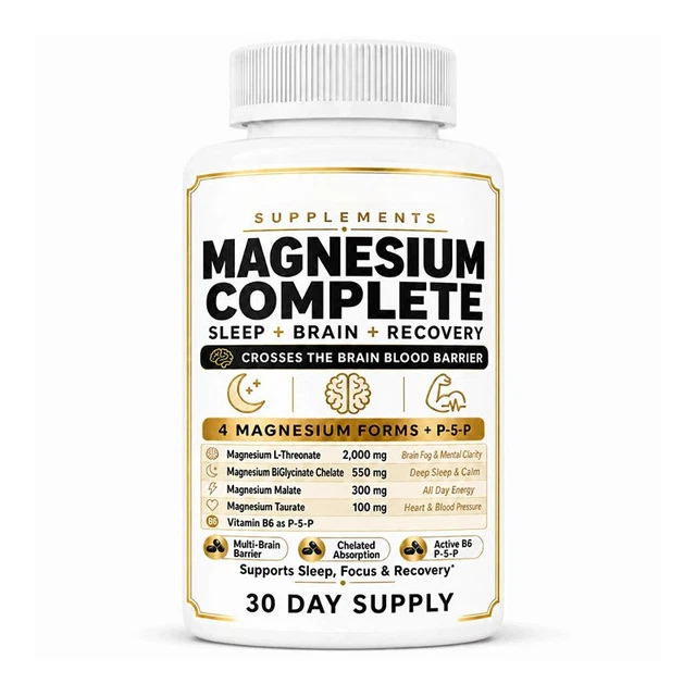 Heart Healling 60 COUNTS MAGNESIUM COMPLETE Vitamin B6 as P-5-P for Brain Recovery ...