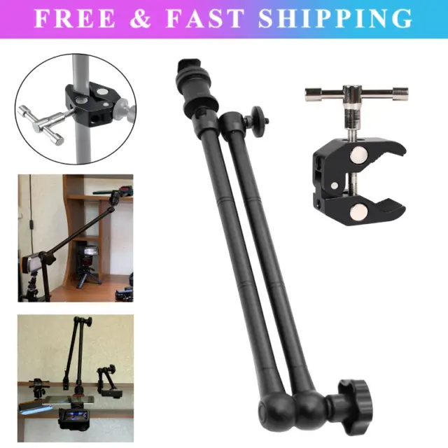 20'' Articulating Magic Arm Super Clamp For DSLR Camera Monitor Flash Light /Mic