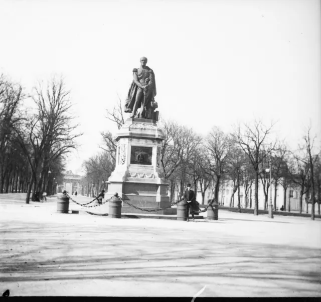 NANCY 1909 - Négatif Verre - Cours Léopold Statue de Drouot - 1558