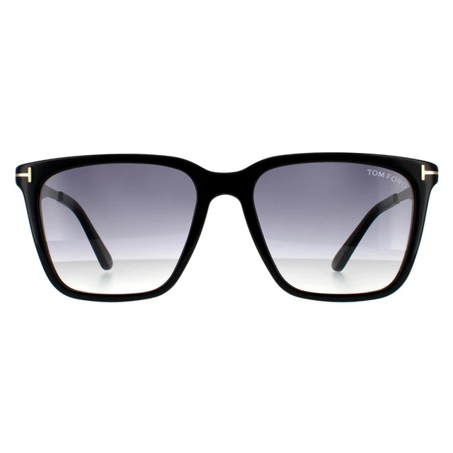 Tom Ford Sunglasses Garrett FT0862 01B Shiny Black Blue Grey Gradient