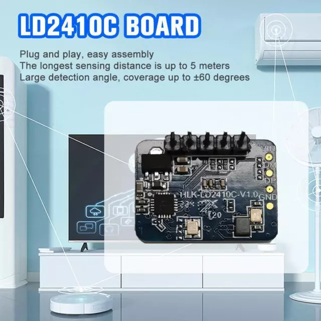 NEU HLK-LD2410 5-12V 24G Human Presence Inductive Radar Module Sensor H8Q6 2