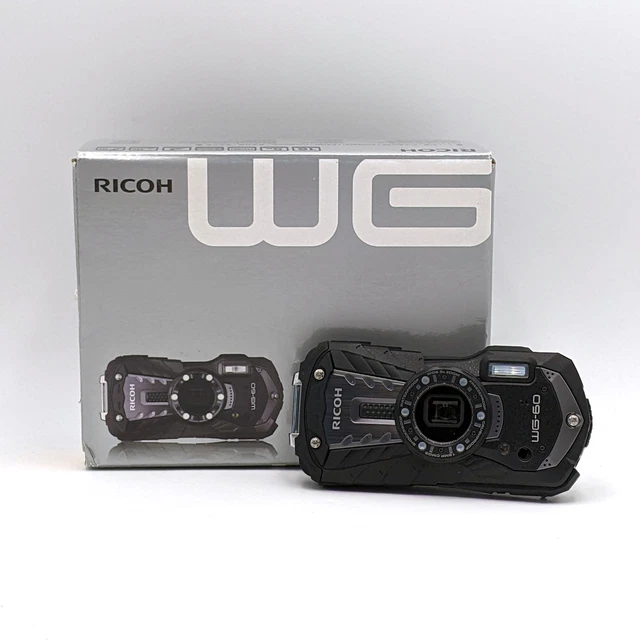 Ricoh WG-60 Waterproof Shockproof 16MP CMOS Digital Camera - Black R02090