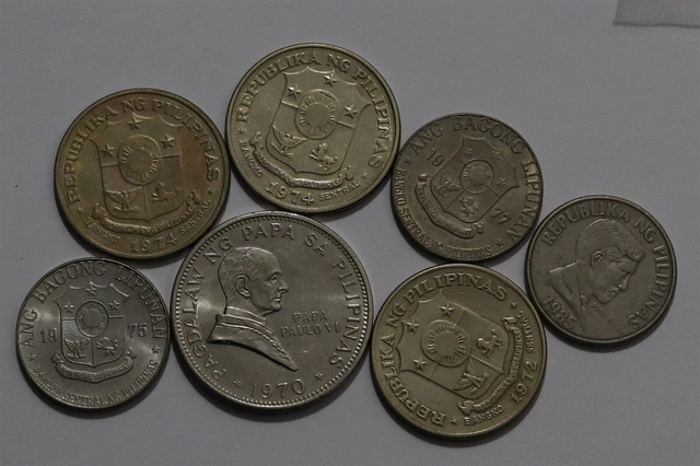 🧭 🇵🇭 Philippines 1 Piso Coin Collection B55 #2 Eee37