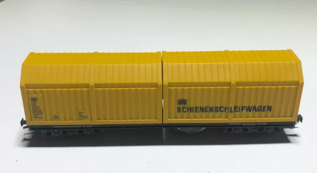 LUX H0 Scheinenschleifwagen Geichstrom DC Schleifwagen Gelb Güterwagen