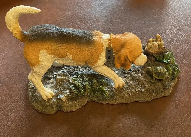 large beagle dog figurine and turtle MYDOG