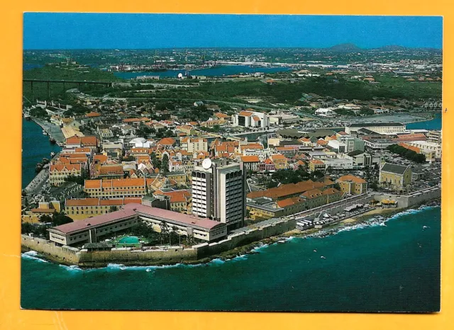 Netherlands Antiles Vintage  Postcard  Curacao Van Der Valk Plaza Hotel In Punda
