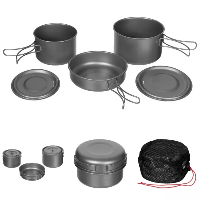 Kochset Titan 5-teilig Topf Kochgeschirr Kochtopf Küche Koch Set Camping Outdoor