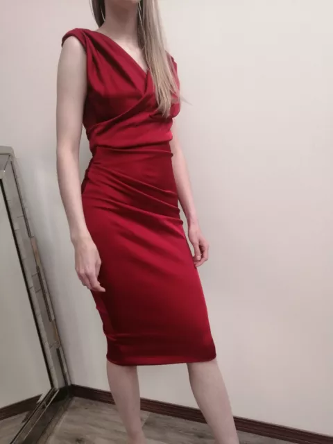 Dsquared Red Dress XS 1400$ Designer Cocktail Evening Dress Gown 3