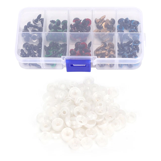 (8mm 10 Grids 100 Pieces)Doll Eyes Accessories Plastic Art Eye Color Teddy Bear