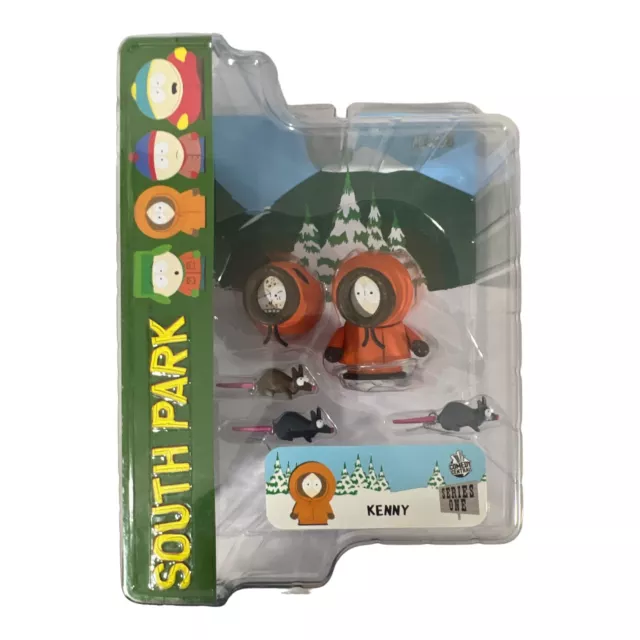 South Park Series 1 Kenny Action Figure w/ Dead Kenny Alternate Head and 3 Rats