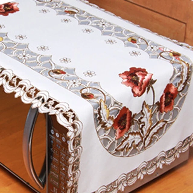 40 * 85cm Washable Rectangle Doily Embroidered Lace Tablecloth Home Decoration