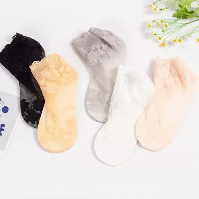 Non-slip Boat Socks Hygroscopic Cotton Hosiery Hot Sale Lace Socks  Sunmer