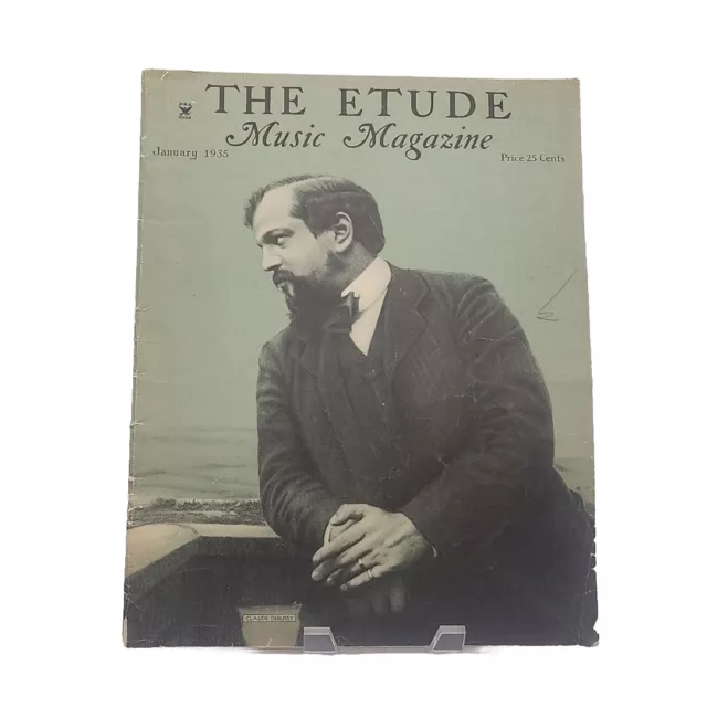 THE ETUDE MUSIC Magazine Claude Debussy January 1935 Vintage Antique $7 ...