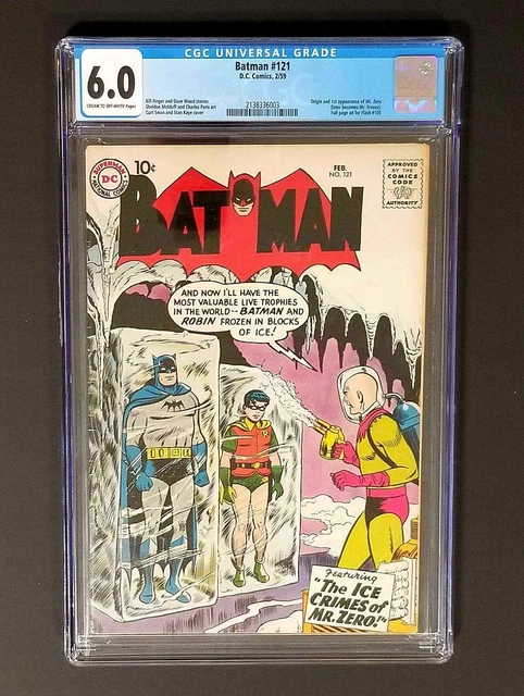 Batman #121 Origin & 1st App Mr Freeze CGC 6.0 FINE CR-OW Pages DC Key HTF RARE
