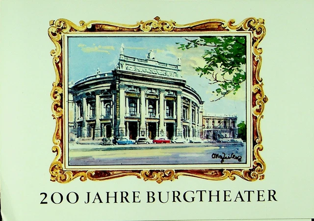 Österreich 1976 200 Years Of Burgtheater Wien 2v Blatt Verwendet IN Ordner
