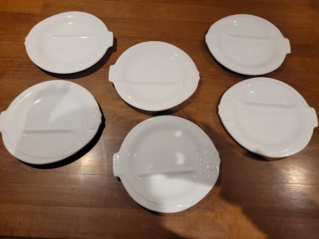 assiettes poissons anciennes faience ceramique Niderviller France lot de 6