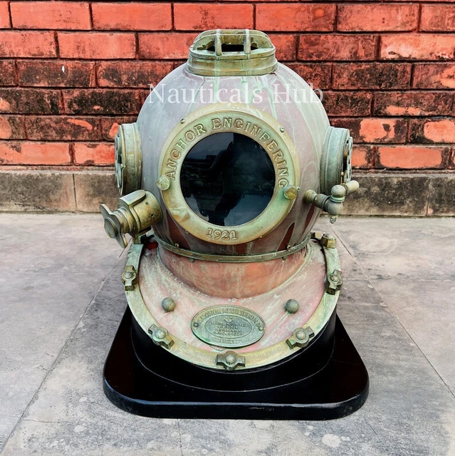 Casque De Plongée Vintage Laiton Reproduction - Style Mark IV Deep Sea US Navy - Objet Décoratif