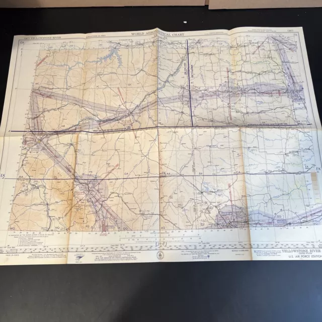 Vintage Great Salt Lake  Aeronautical Chart No. 305 1954 Aviation Map USAF