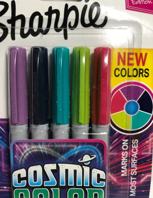 Sharpie Cosmic Color Ultra Fine Point Permanent Markers Limited Edition 5 Pack