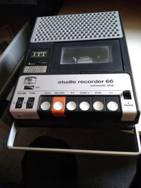 rare !!! ITT Studio Recorder 66 - Kassettenrekorder -Automatic Stop+micros orsow
