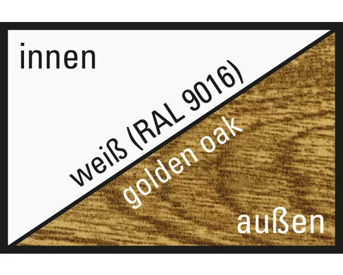 Kunststofffenster Festverglasung ARON Basic weiß/golden oak 750x1900 mm (nicht ö 3