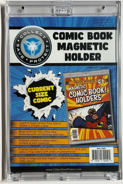 NEW! CSP Current Size Comic Book Magnetic Holder - UV Protected - Wall Hanging