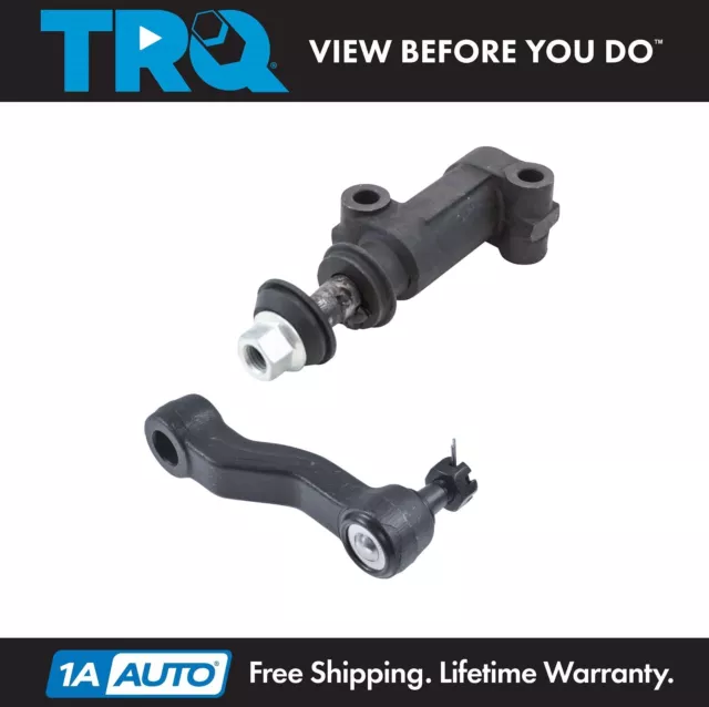 TRQ Front Steering Idler Arm with Bracket Kit Set 2pc for Silverado Sierra Tahoe