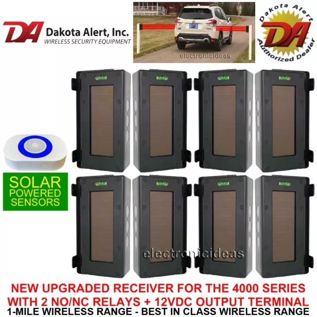 Dakota Alert Sba-4K Plus-Wireless Receiver + 4 Sets Solar Wireless Transmitters